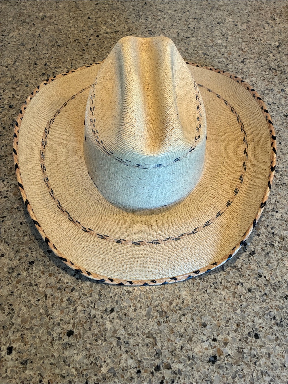 Blue Chair Bay Kenny Chesney Cowboy Hat with Braided Trim - Natural